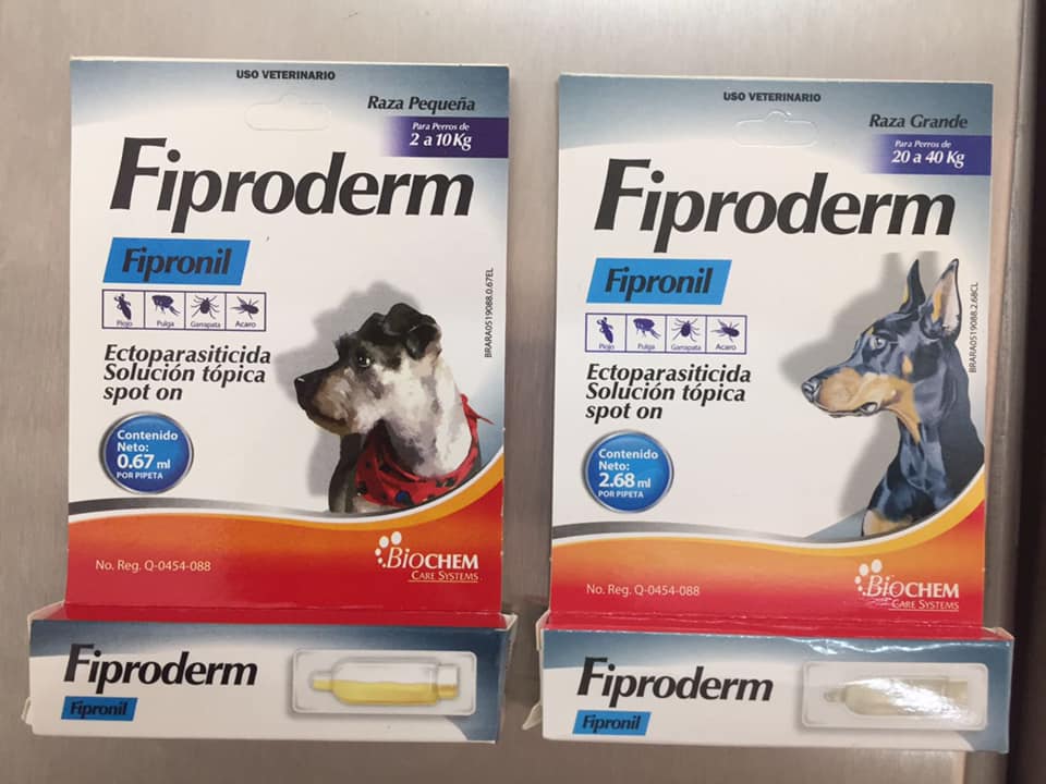 Fiproderm Pipeta Pulgas y Garrapatas Perros y gatos