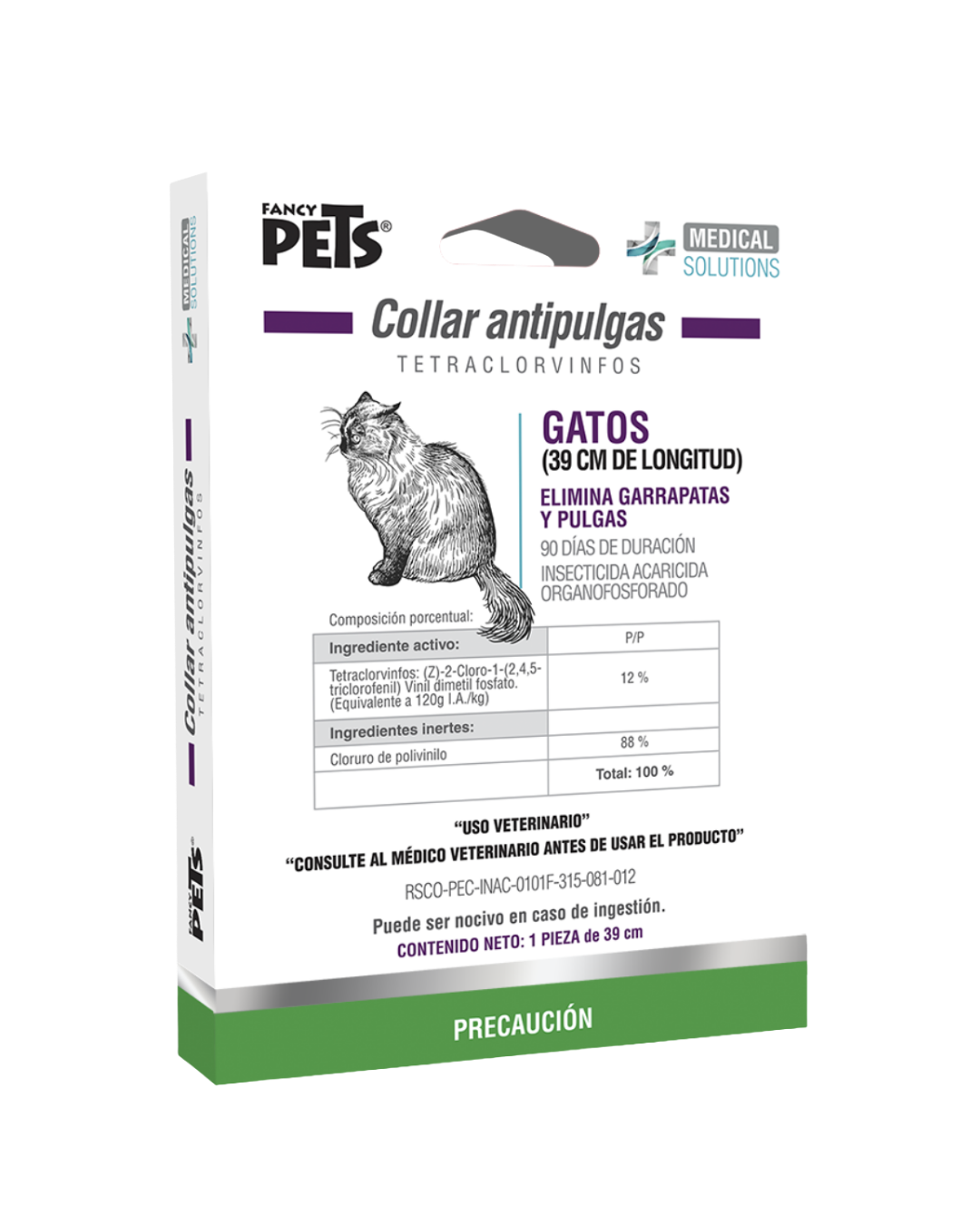 Collar Antipulgas Económico para Gato 39cm