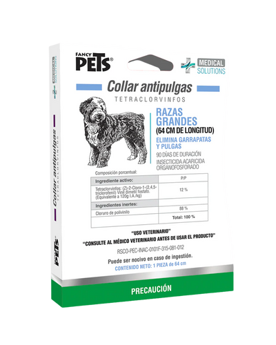 Collar Antipulgas Económico Perro Raza Grande 64cm