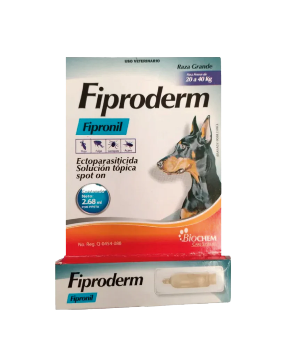 Fiproderm Pipeta Pulgas y Garrapatas Perros y gatos